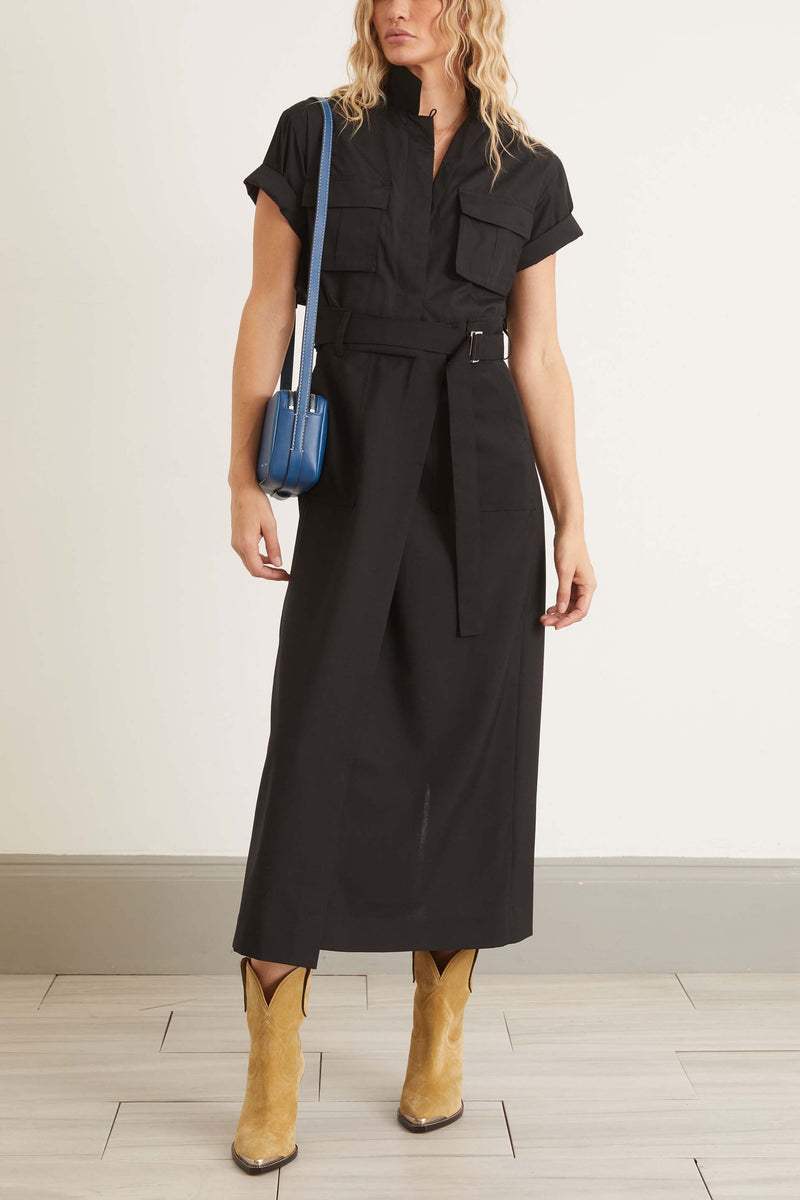 Sacai Suiting Mix Dress in Black – Hampden Clothing