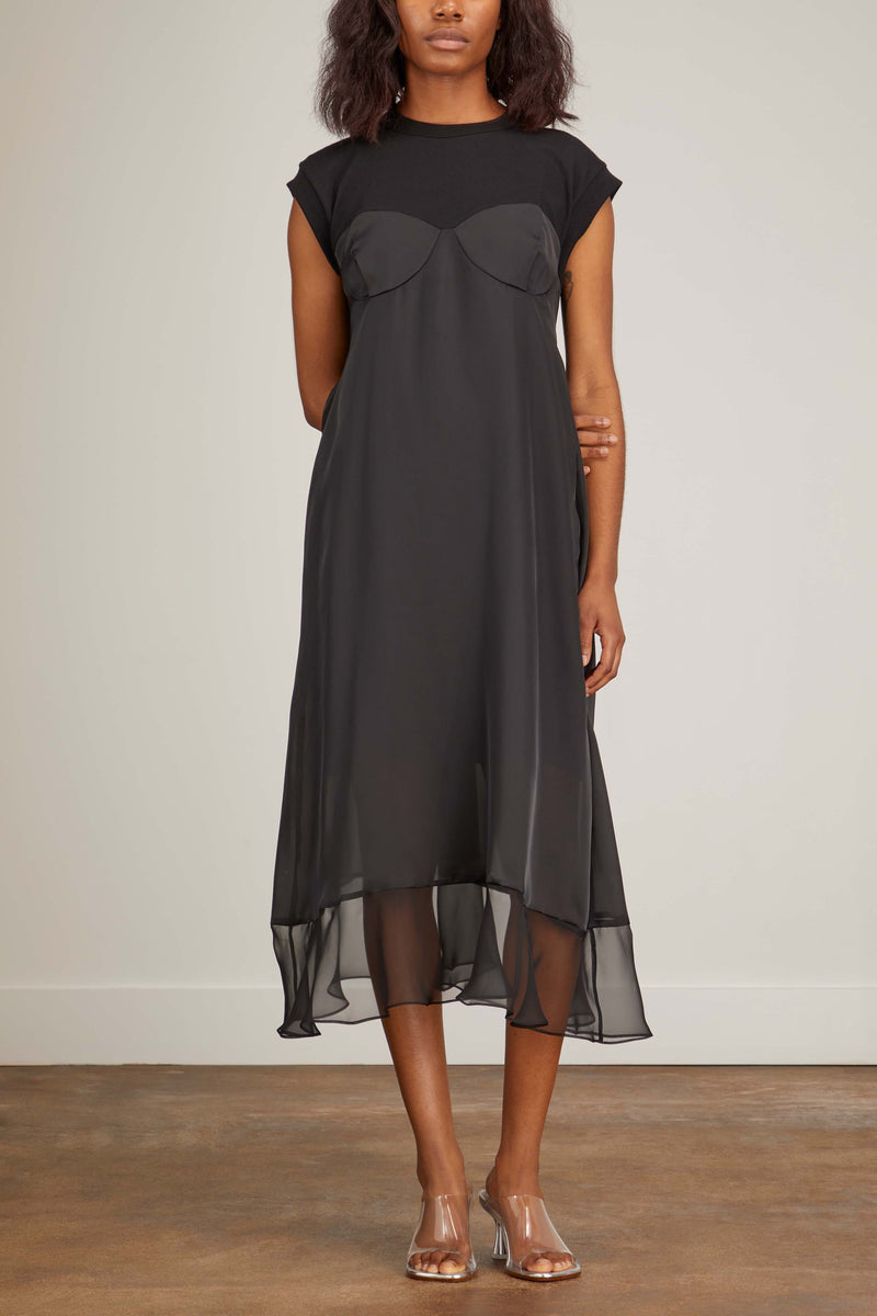 Sacai Cotton Jersey Dress in Black – Hampden Clothing