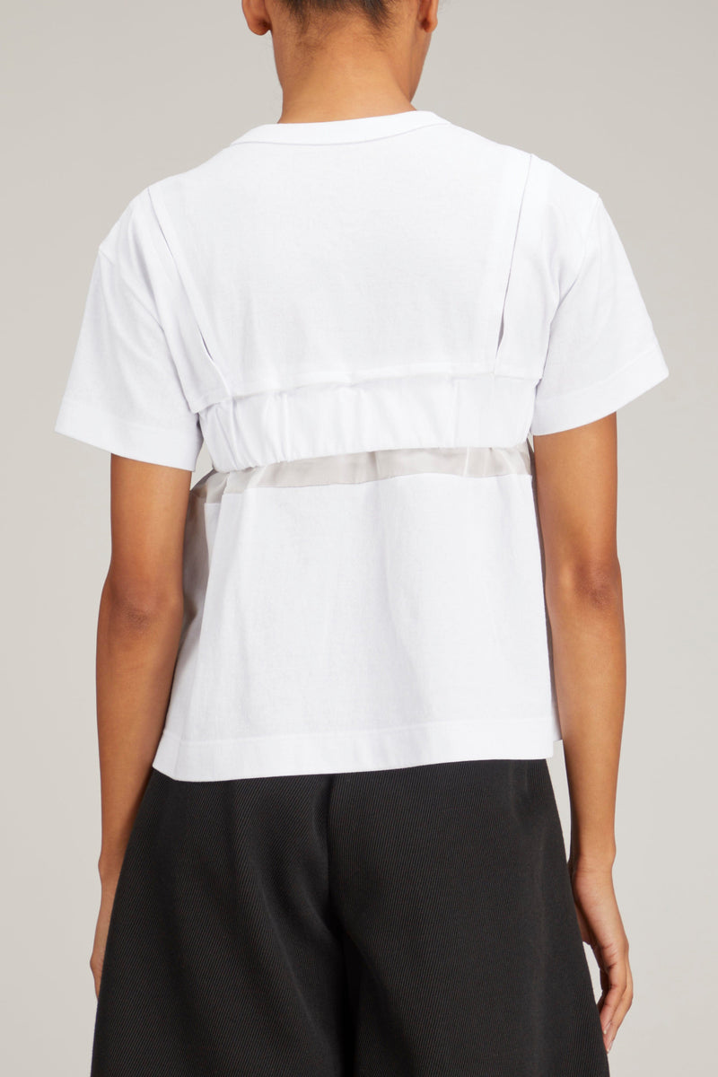 Sacai Cotton Jersey T-Shirt in White – Hampden Clothing