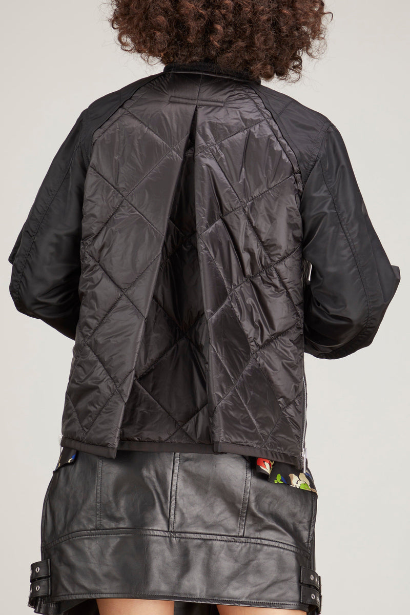 Sacai Nylon Twill Mix Quilted Blouson in Black – Hampden Clothing