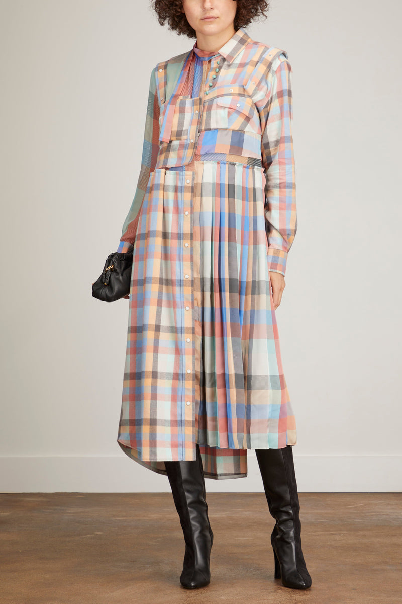 Sacai Plaid Dress in Multi – Hampden Clothing