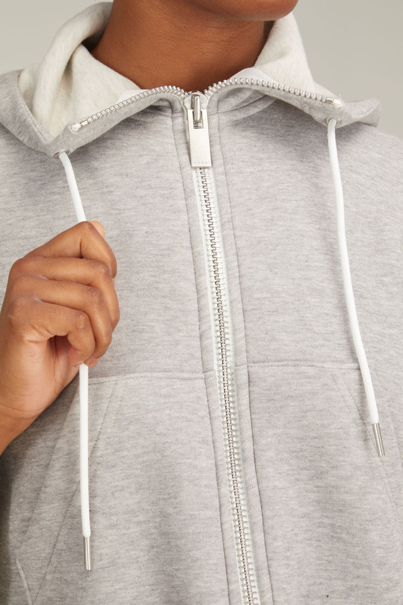 Sacai Sponge Sweat Nylon Twill Hoodie in Light Gray – Hampden Clothing