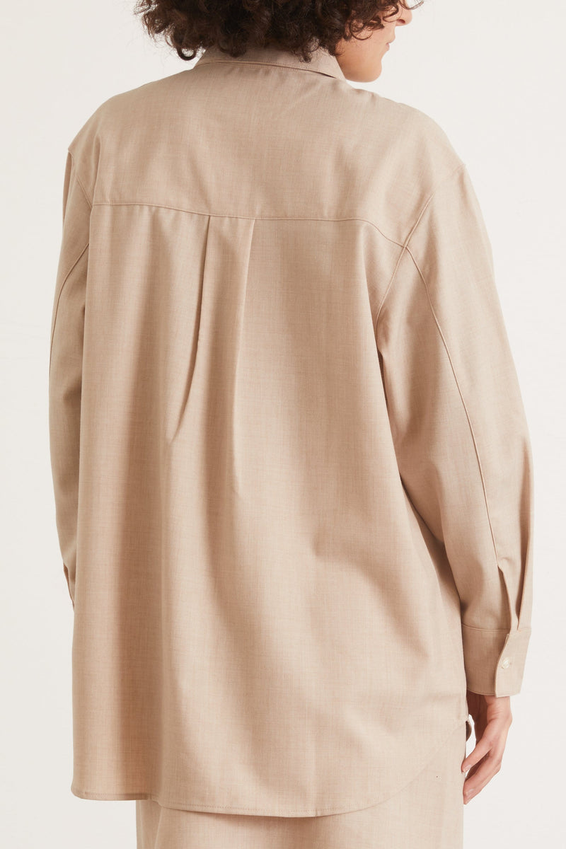zand toilet gewelddadig Samsoe Samsoe Salma Shirt in Oatmeal Melange – Hampden Clothing
