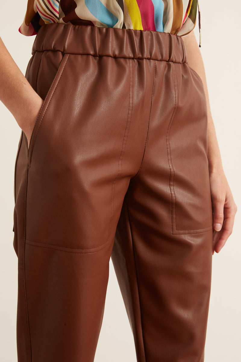 pull on leather pants