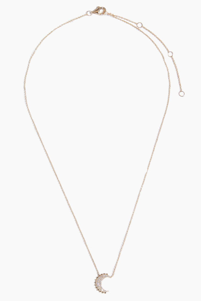Vintage La Rose Diamond Moon Necklace in 14k Gold – Hampden Clothing