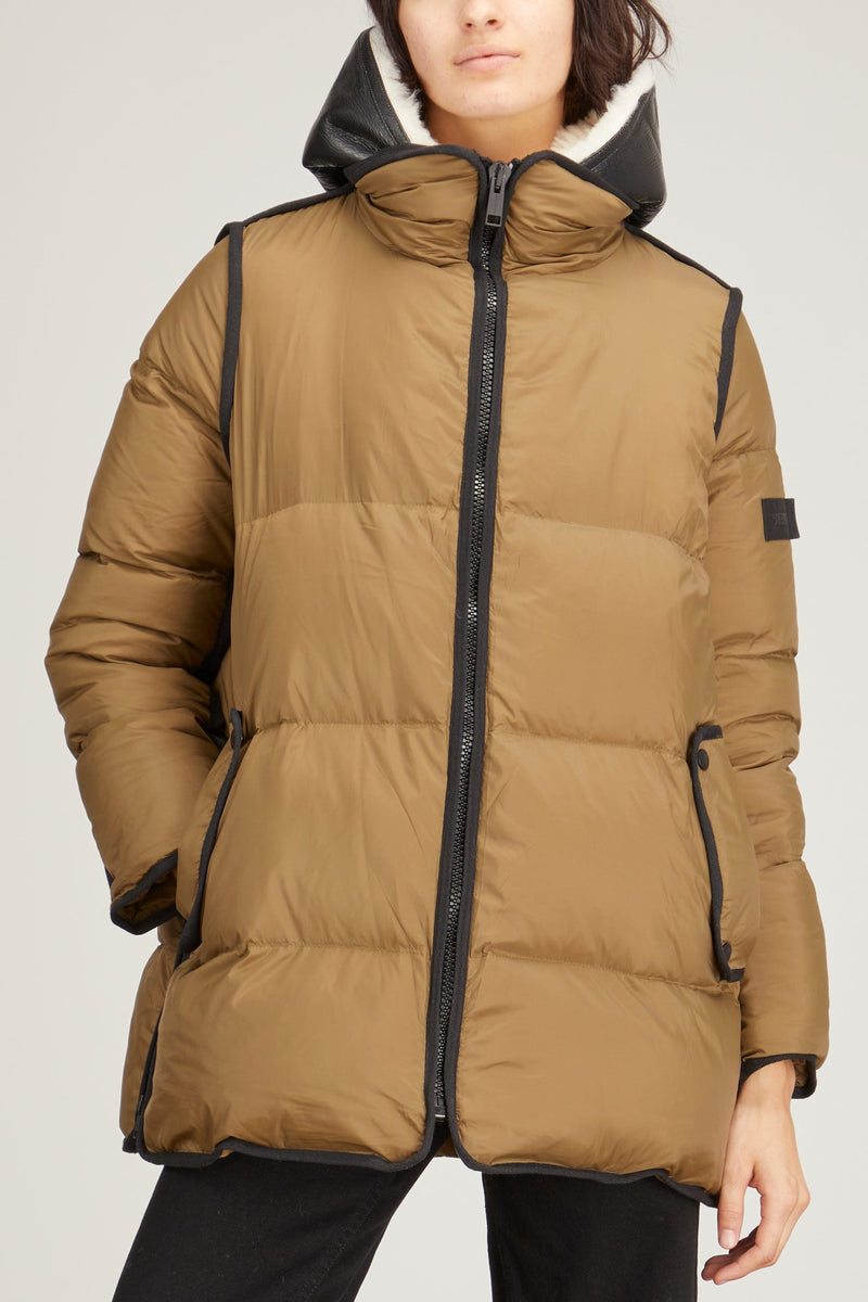Yves Technical Puffer Coat in Military/Black – Hampden Clothing