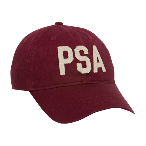 burgundy hat