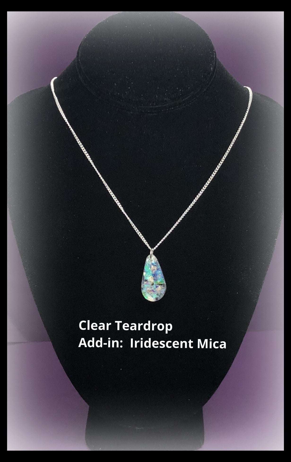 Resin Gem Shaped Pendant with Cremains