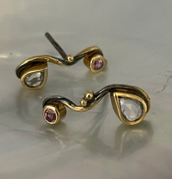 Seafire Silver Earrings