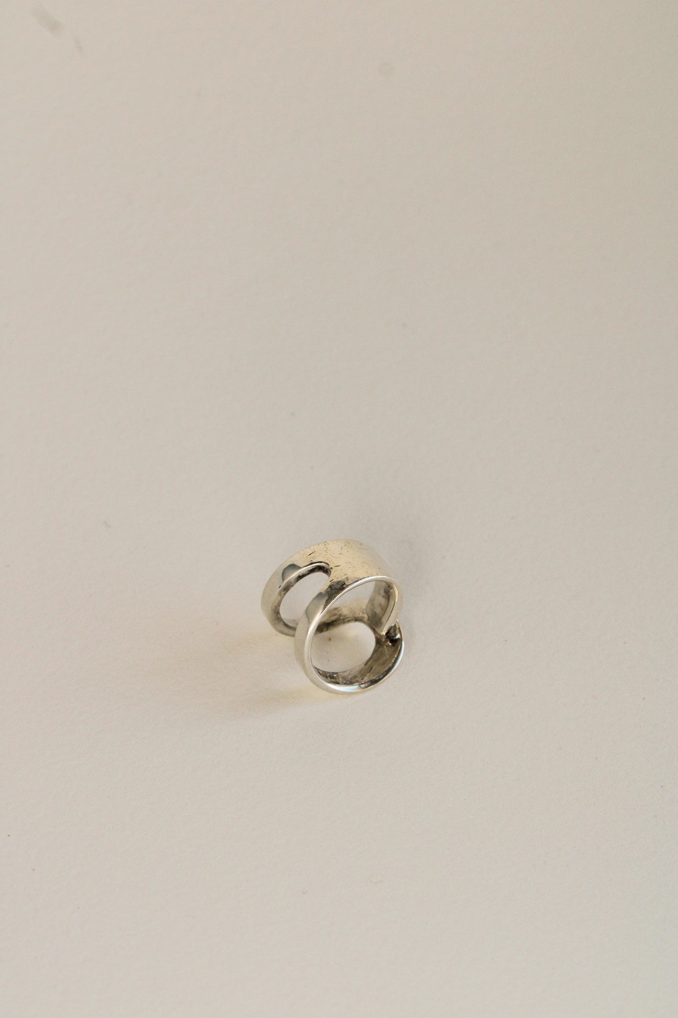 Sterling Modernist Abstract U Ring