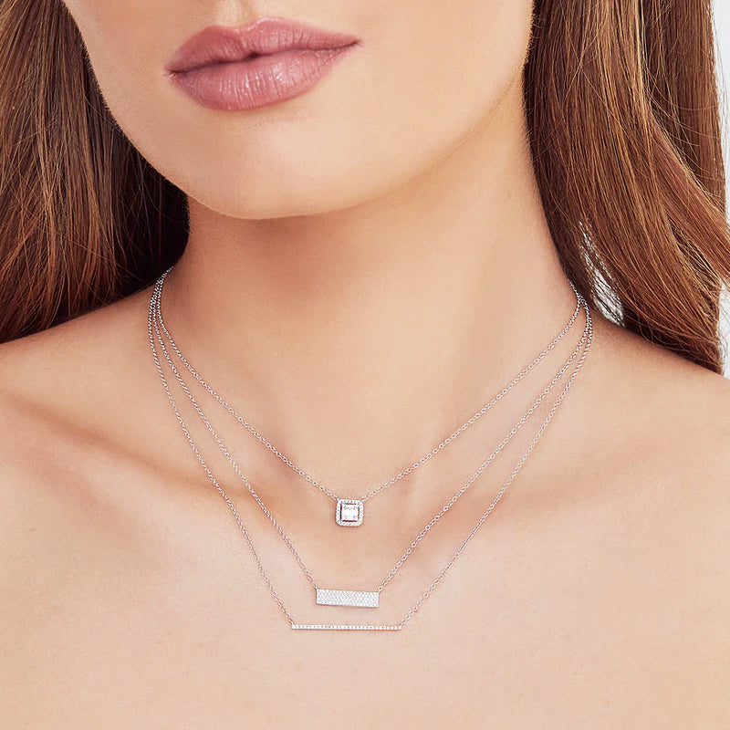 Skeie's Jewelers Princess Cut Diamond Lock Pendant