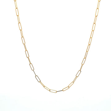 Roberto Coin Yellow Gold Paperclip Chain Necklace