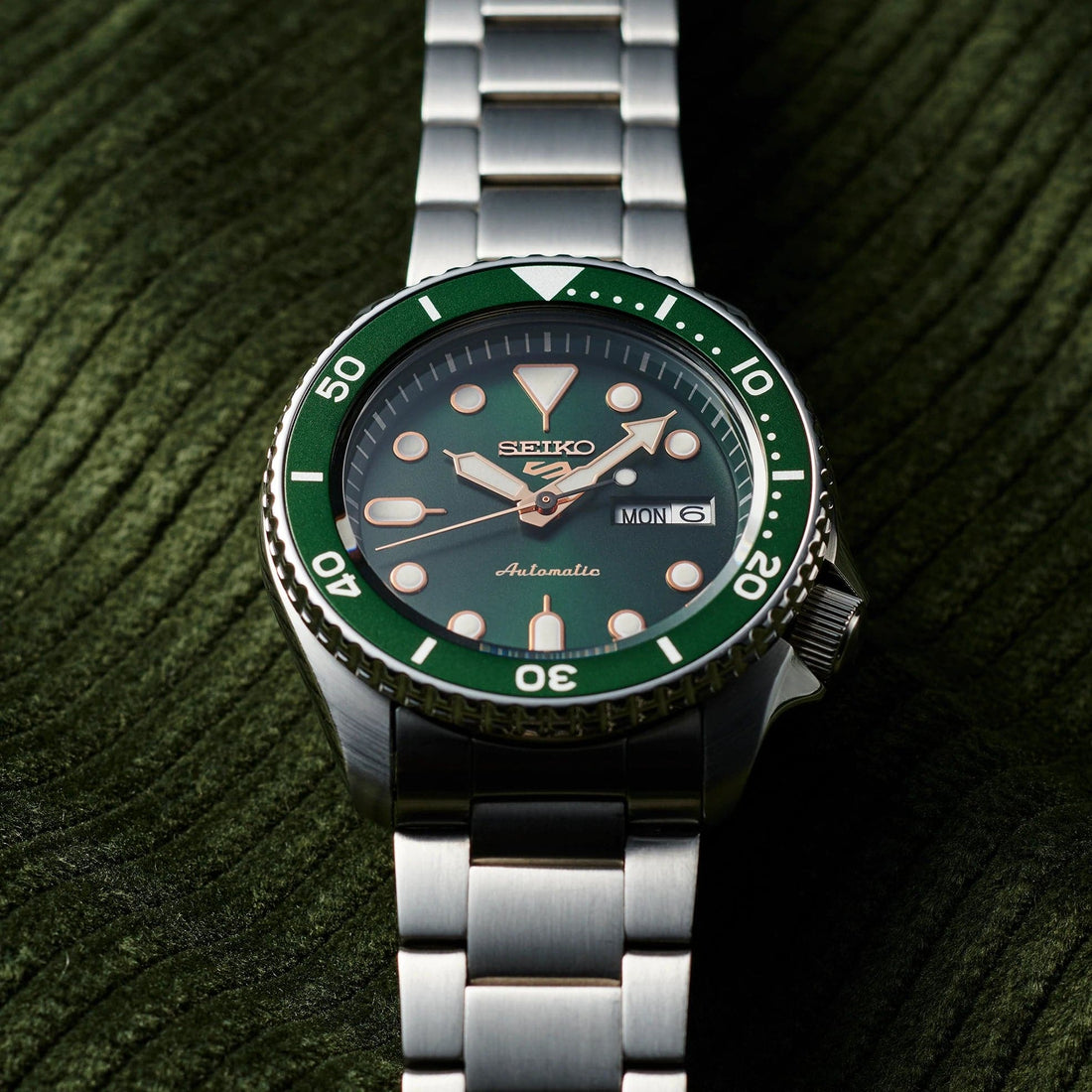 Seiko 5 Sports SRPD63 Green Dial Automatic Watch | Skeie's Jewelers