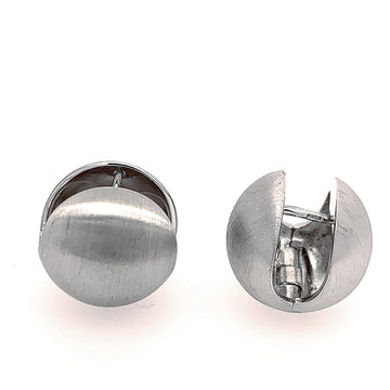 Sterling Silver 8mm Flat Round Stud Earrings