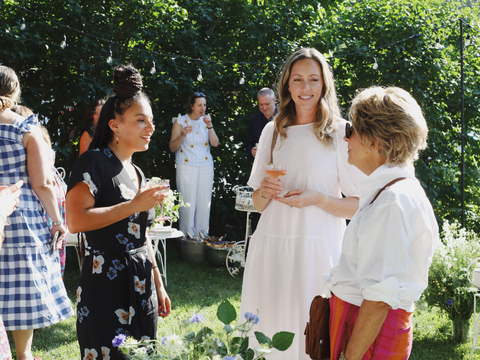 Mingling at our High Tea Garden Party at Scout