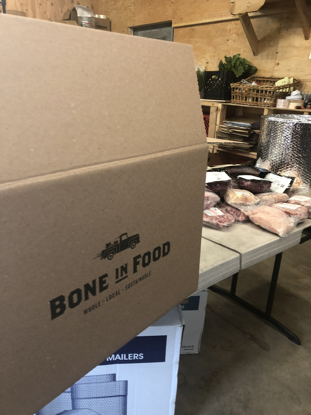 bone-in food custom shipping box