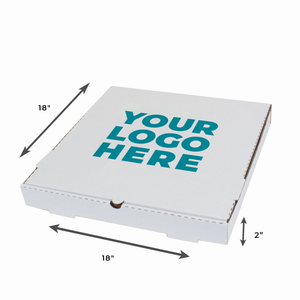 White Custom Pizza Box <br> 18 x 18 x 2