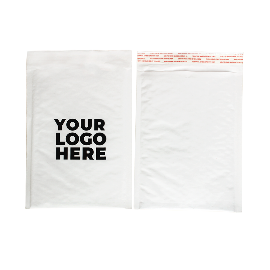 Custom White Bubble Mailers #0 6x10, With Logo | Brandable Box