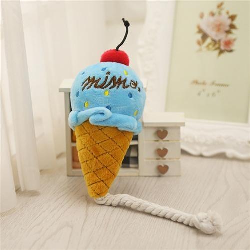 plush ice cream cone dog toy