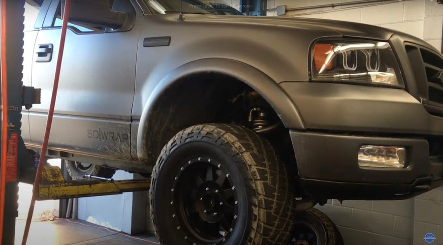 F-150 on jack stands