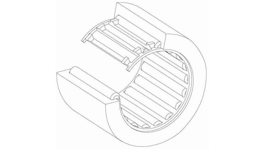 Simple diagram of needle roller bearing