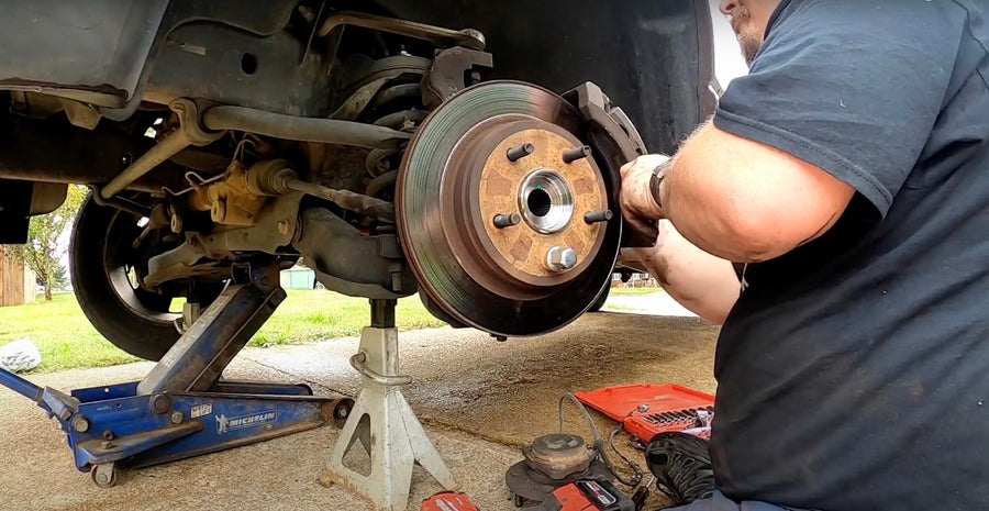 Dodge ram 1500 rear shop wheel bearing replacement