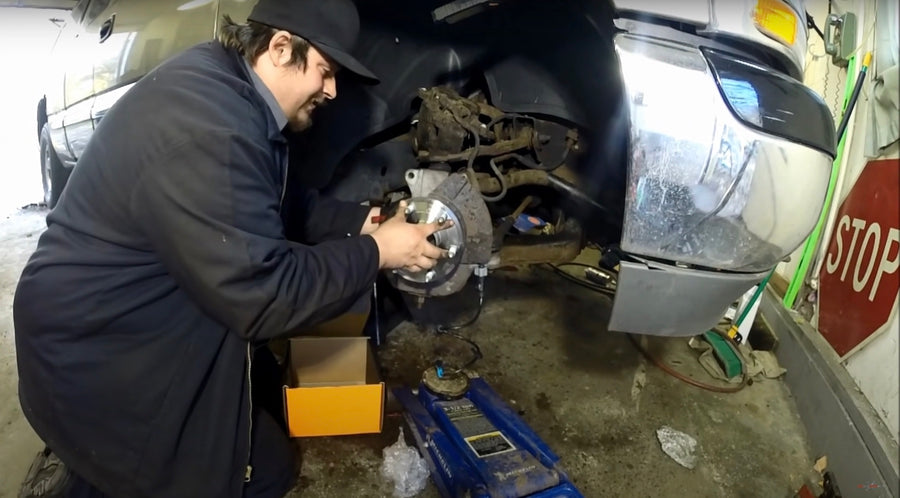 Installing the new wheel hub on a generation 1 Chevrolet Silverado 1500