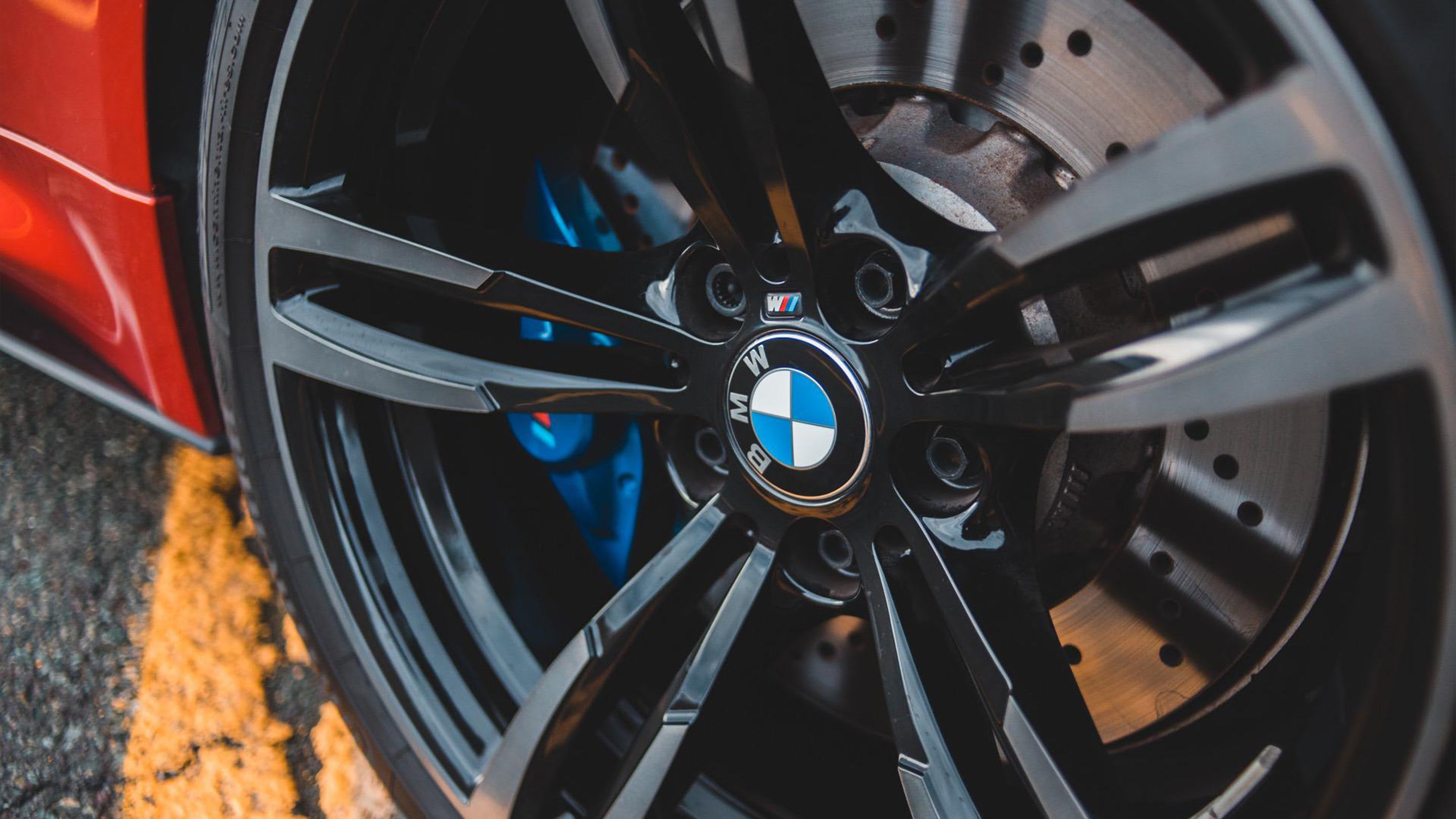 Wheel nuts visible in BMW rim