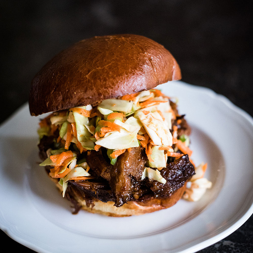 Pulled Pork and ENZO Apple Balsamic Slaw