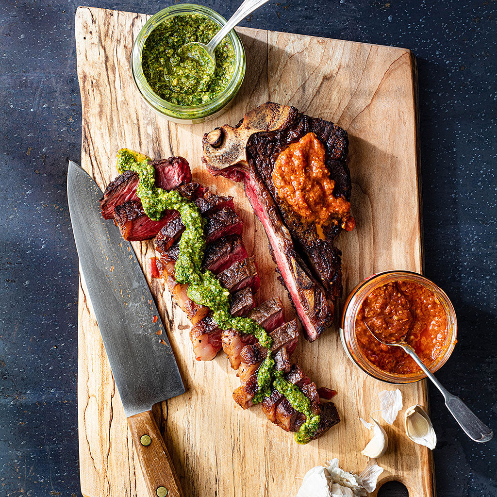 Pesto Ribeye Steak