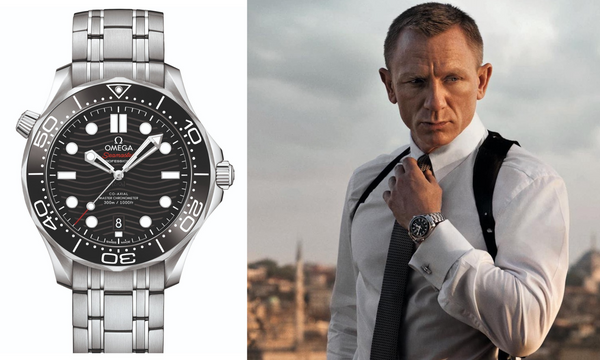 james bond with watch omega seamaster