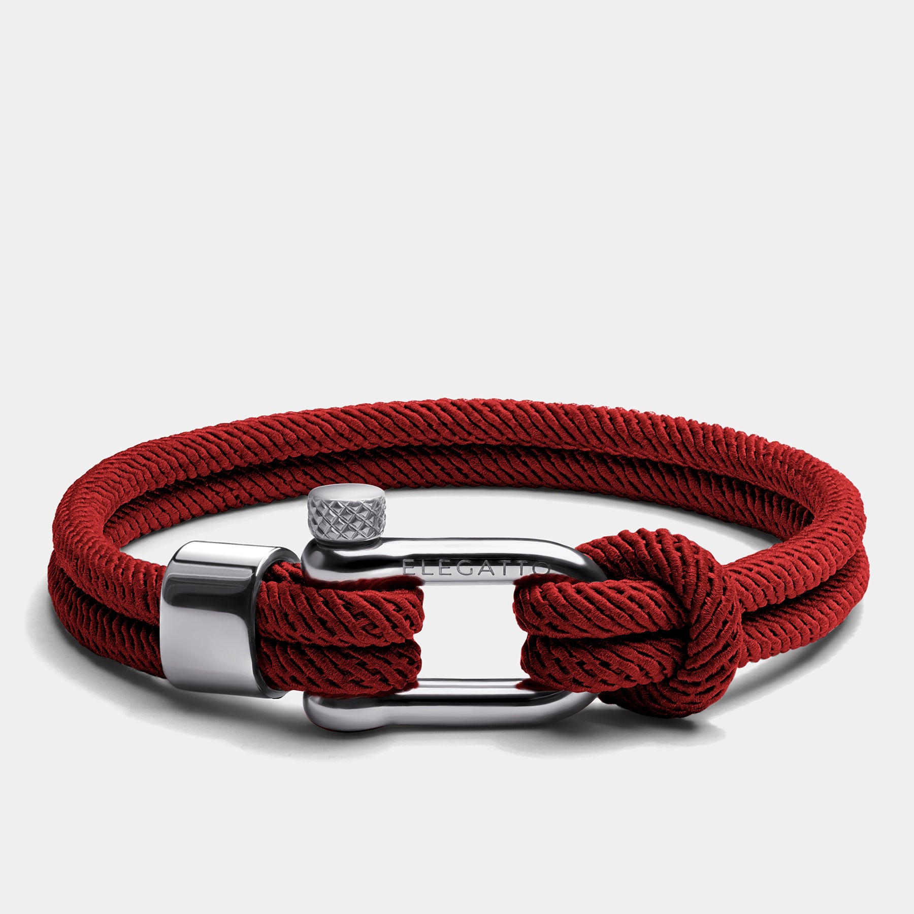Alchor Platinum Red Bracelet