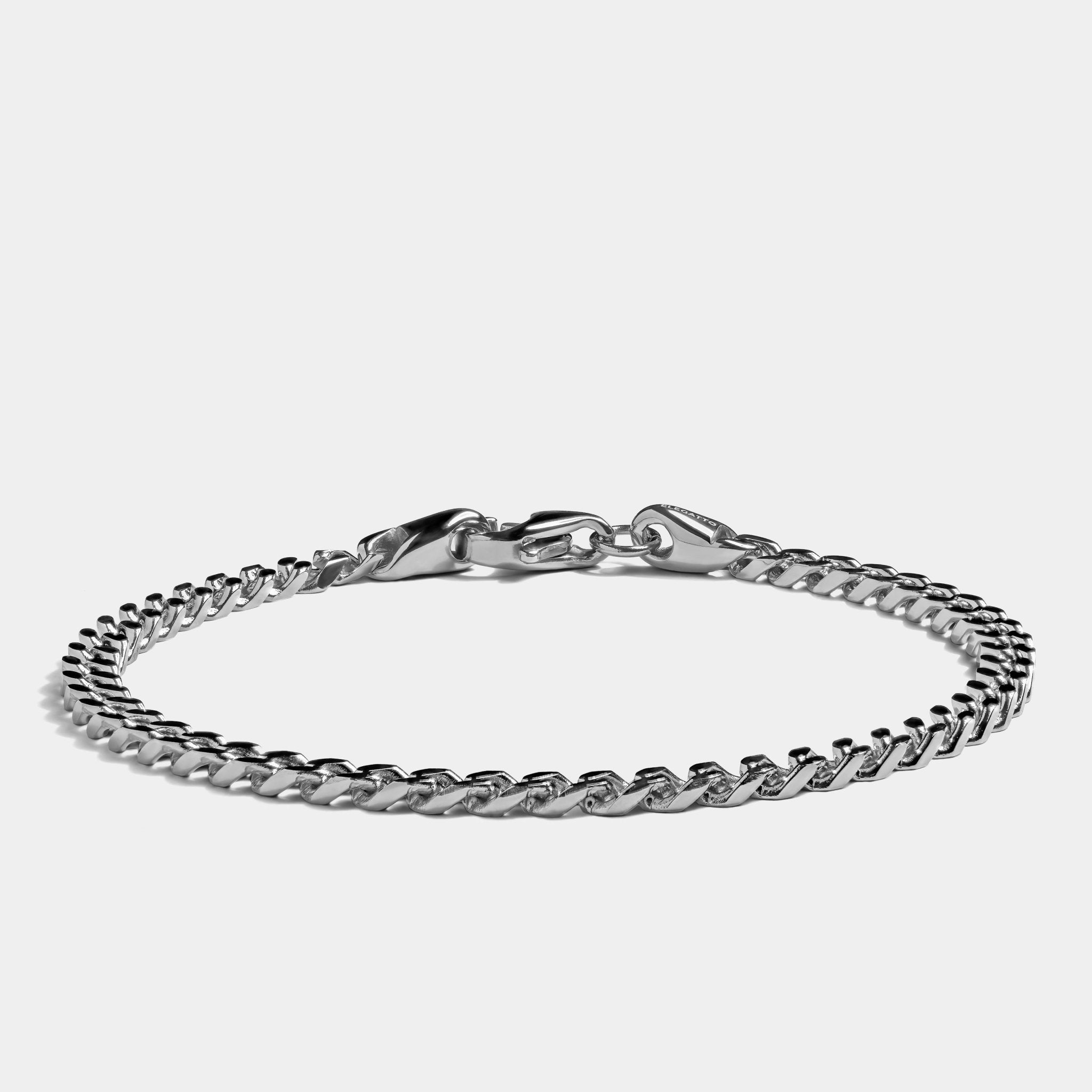 Cuban Chain Bracelet SIlver (4mm)