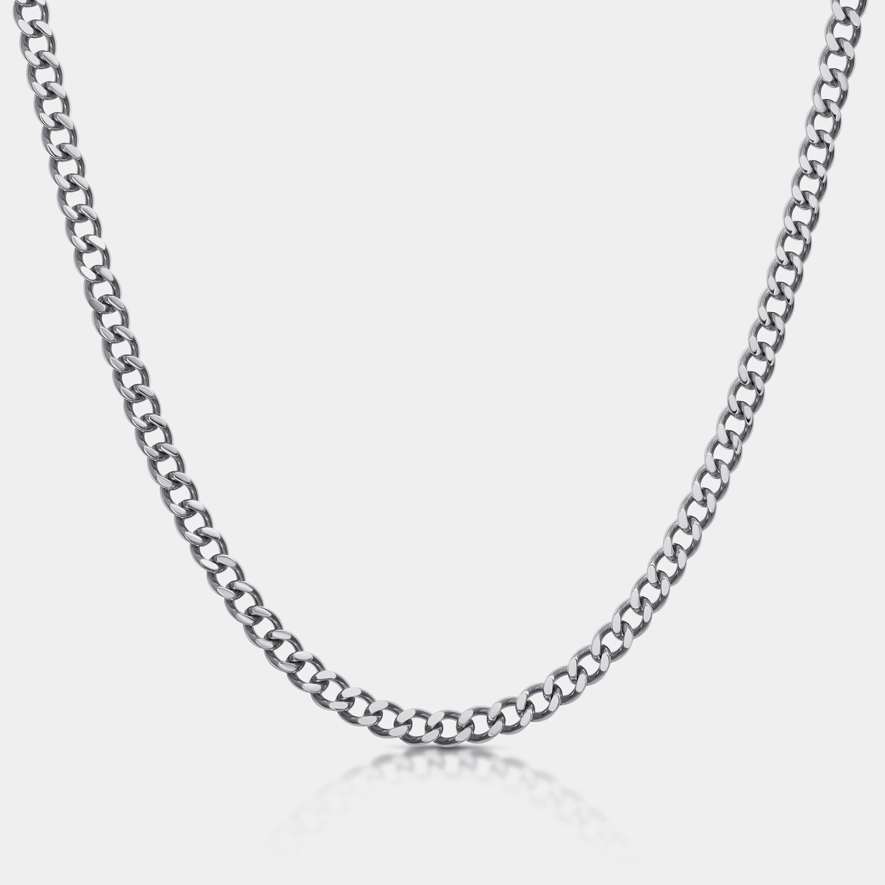 Cuban Chain Necklace Silver(6mm)