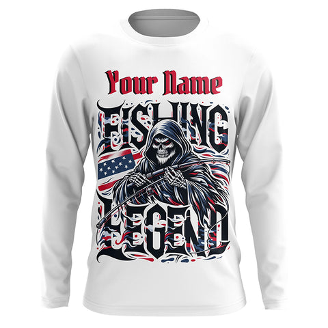 Flame American Flag Custom Walleye Long Sleeve Fishing Shirts, Patriot –  Myfihu