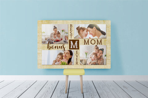 Canvas for Bonus Mom Step Mom Gift Bonus Mom Wall Art, Present for St –  Myfihu