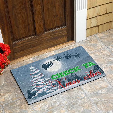 Christmas Door Mat Large Indoor Outdoor Entrance Mat Funny Xmas