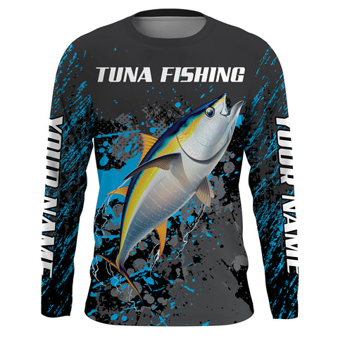 Personalized Tuna American Flag Uv Protection Fishing Shirts, Tuna Sal –  Myfihu