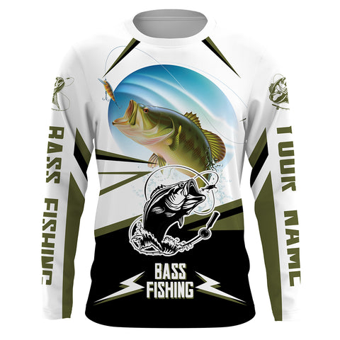 Bass Fishing Custom UV Long Sleeve performance Fishing Shirts, persona –  Myfihu