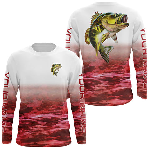 Canada Flag Bass Fishing Custom long sleeve performance Fishing Shirts, Bass  Fishing jerseys IPHW2865