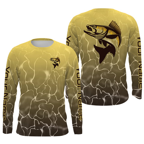 Walleye Fishing Custom Long Sleeve performance Fishing Shirts