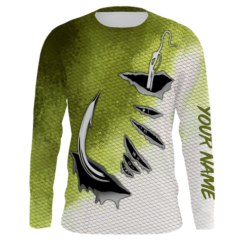 Fish on Fish reaper skull green camo Custom Long sleeve Fishing Shirts UPF  30+, personalized Fishing gifts - Chipteeamz IPHW808 – Myfihu