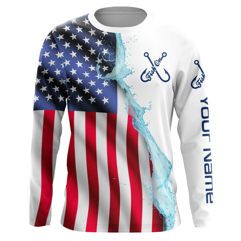 Texas Flag Custom Long Sleeve Performance Fishing Shirts, Texas Flag F –  Myfihu