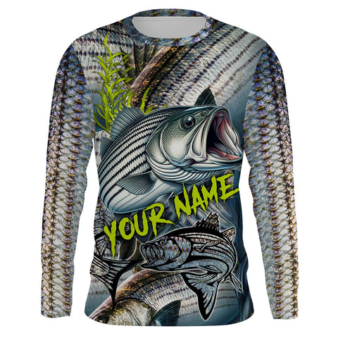 Striped Bass fishing Custom sun protection long sleeve fishing jersey, –  Myfihu