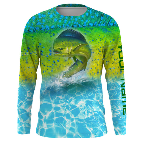 Customized Mahi Mahi fishing shirts, long sleeve performance fishing s –  Myfihu