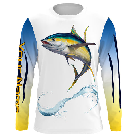 Yellowfin Tuna Fishing Custom Long sleeve Fishing Shirts, tournament F –  Myfihu