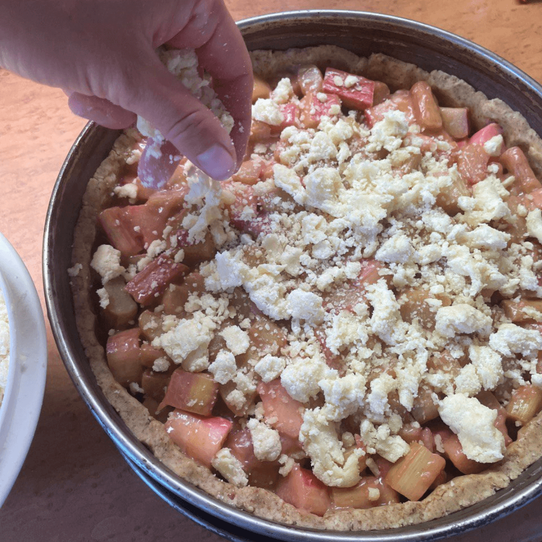 Veganer Rhabarber Kuchen