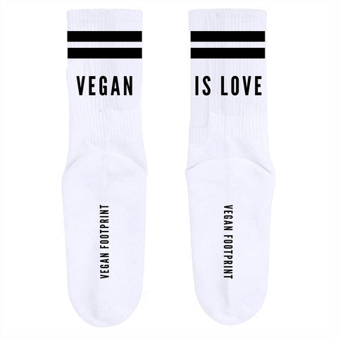 GRATIS - VEGAN IS LOVE - Organic Socken - 3er Set 72--Accessoires Shirtee Weiss 36-38