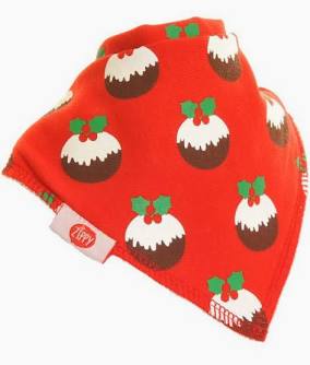 Dribble Bib 'Christmas Puddings'