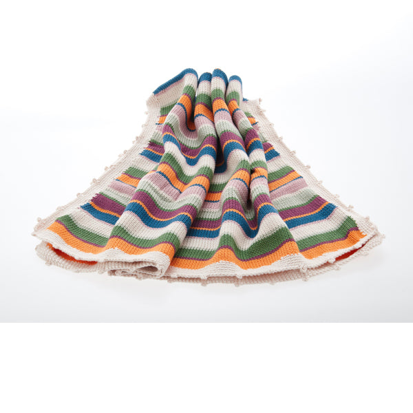 Organic Multicoloured Baby Blanket